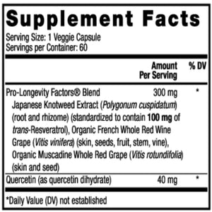 Resveratrol 100mg - Reserveage Nutrition