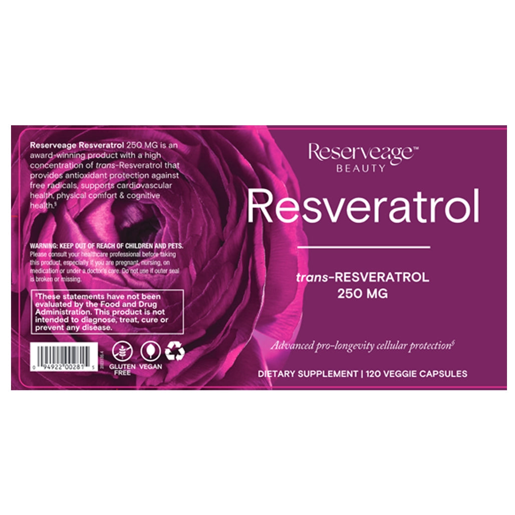 Resveratrol 250mg Reserveage Nutrition