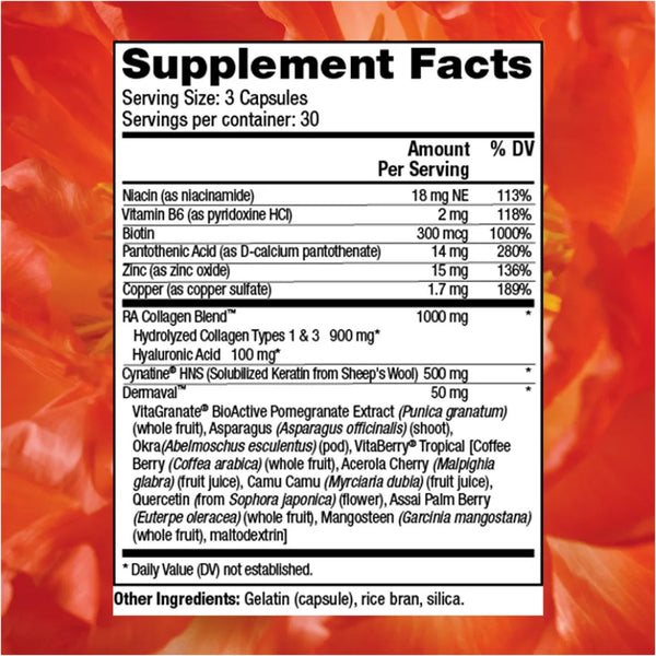 Tres Beauty 3 Collagen, Keratin Elastin with biotin for skin, hair and nails  y Reserveage nutrition