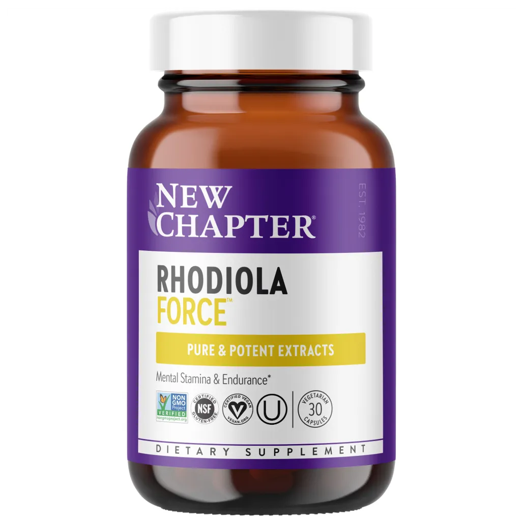 New Chapter Rhodiola Force 300  - Supports mental health, stress, sleep disruption, stamina