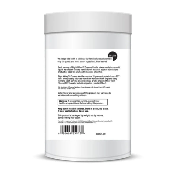 Right Whey Creamy Vanilla (30 Servings)