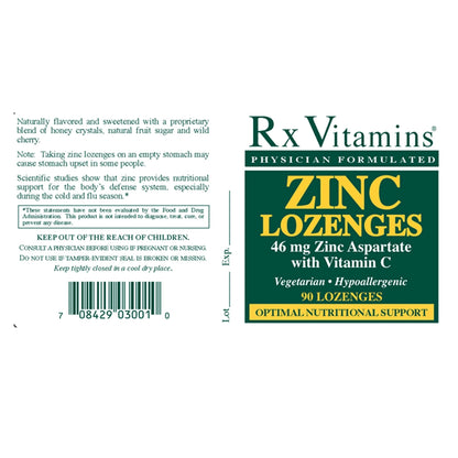Zinc Lozenges 15 mg 90 loz Rx Vitamins