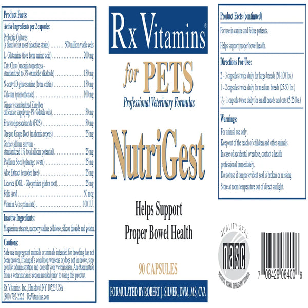 Nutrigest for Dogs and Cats Rx Vitamins for Pets