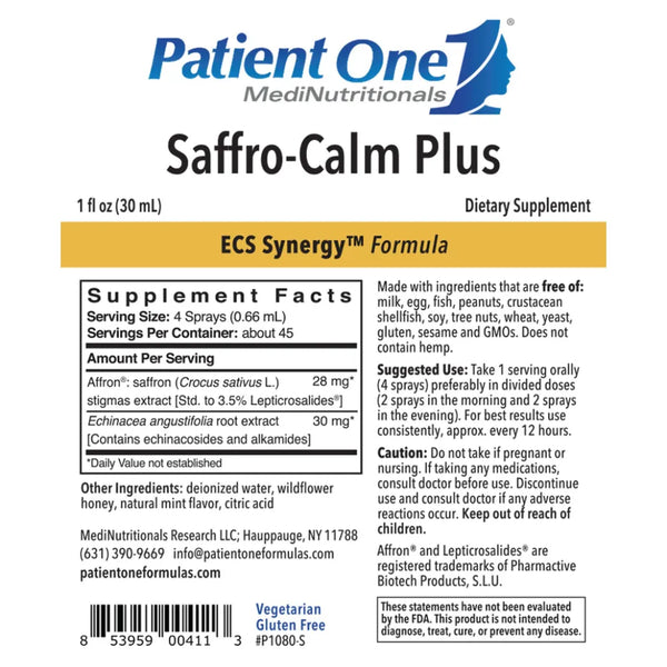 Saffro-Calm Plus by Patient One