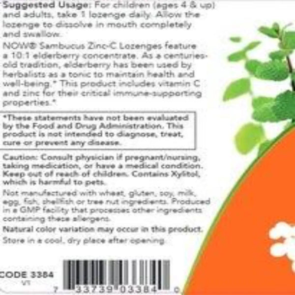 Sambucus Zinc-C NOW