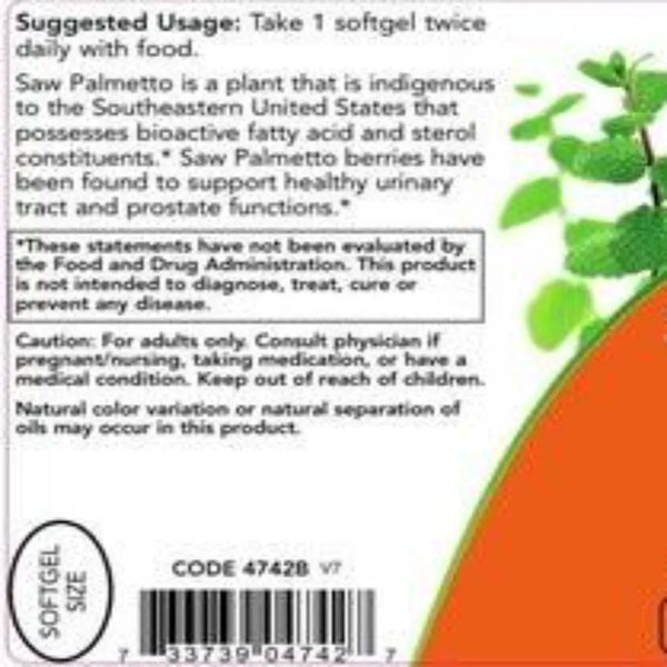 Saw Palmetto Extract 160 mg NOW - Support Men's Health