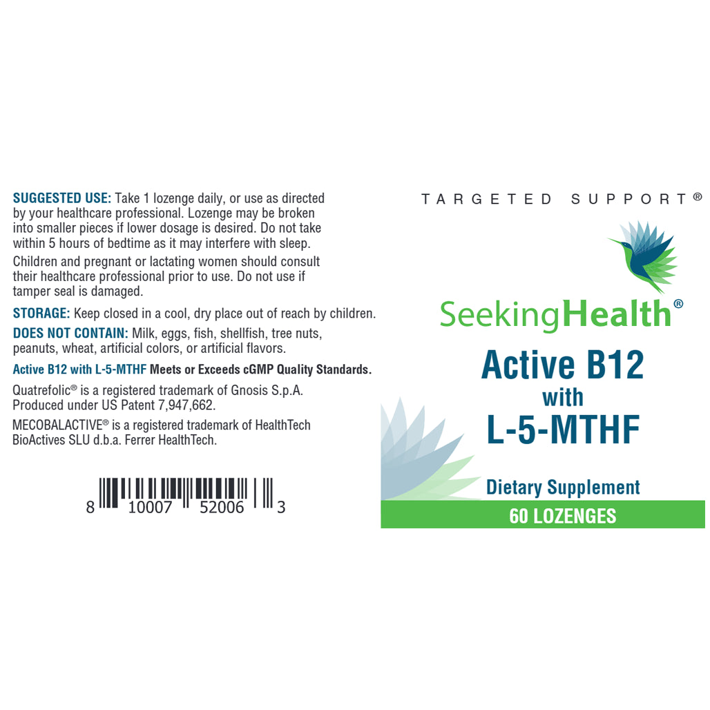 Active B12 With L 5 MTHF | Seeking Health | Nutriessential