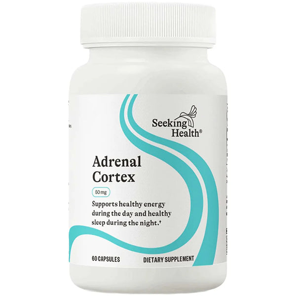 Seeking Health Adrenal Cortex supplement bottle – supports adrenal gland function & healthy stress response