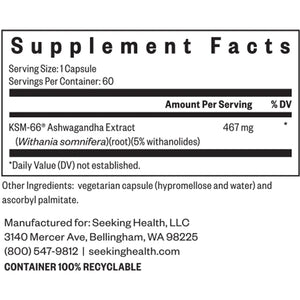 Ashwagandha Extract Seeking Health