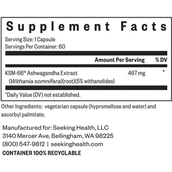 Ashwagandha Extract Seeking Health