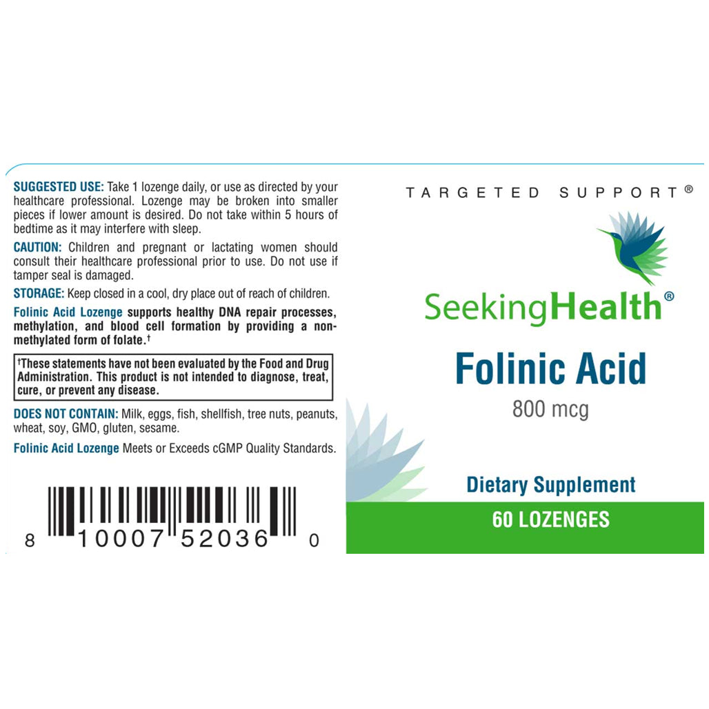 Folinic Acid Lozenge Seeking Health