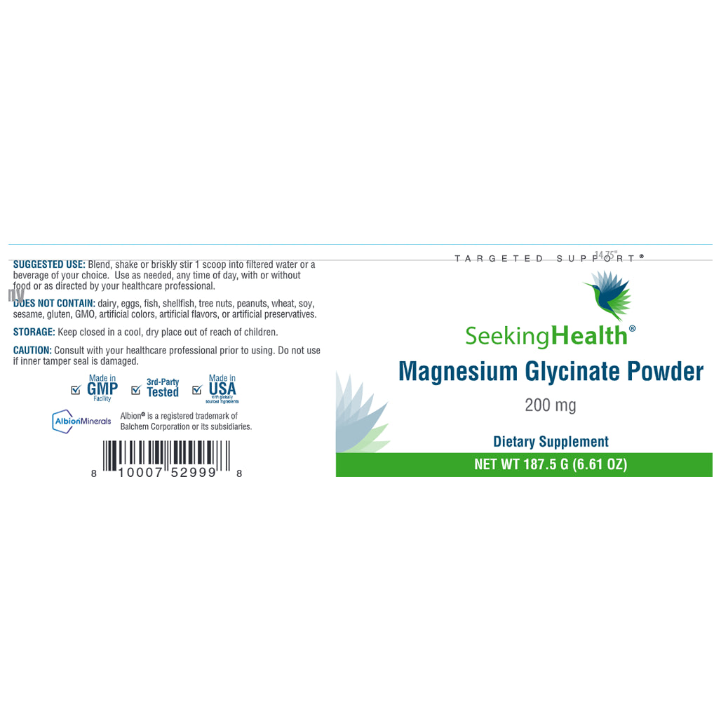 Magnesium Glycinate Powder Seeking Health