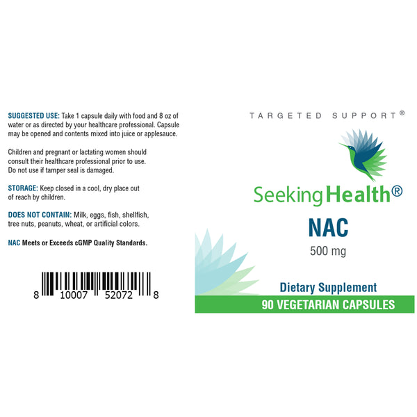 NAC (N-Acetyl-L-Cysteine) 500 mg Seeking Health