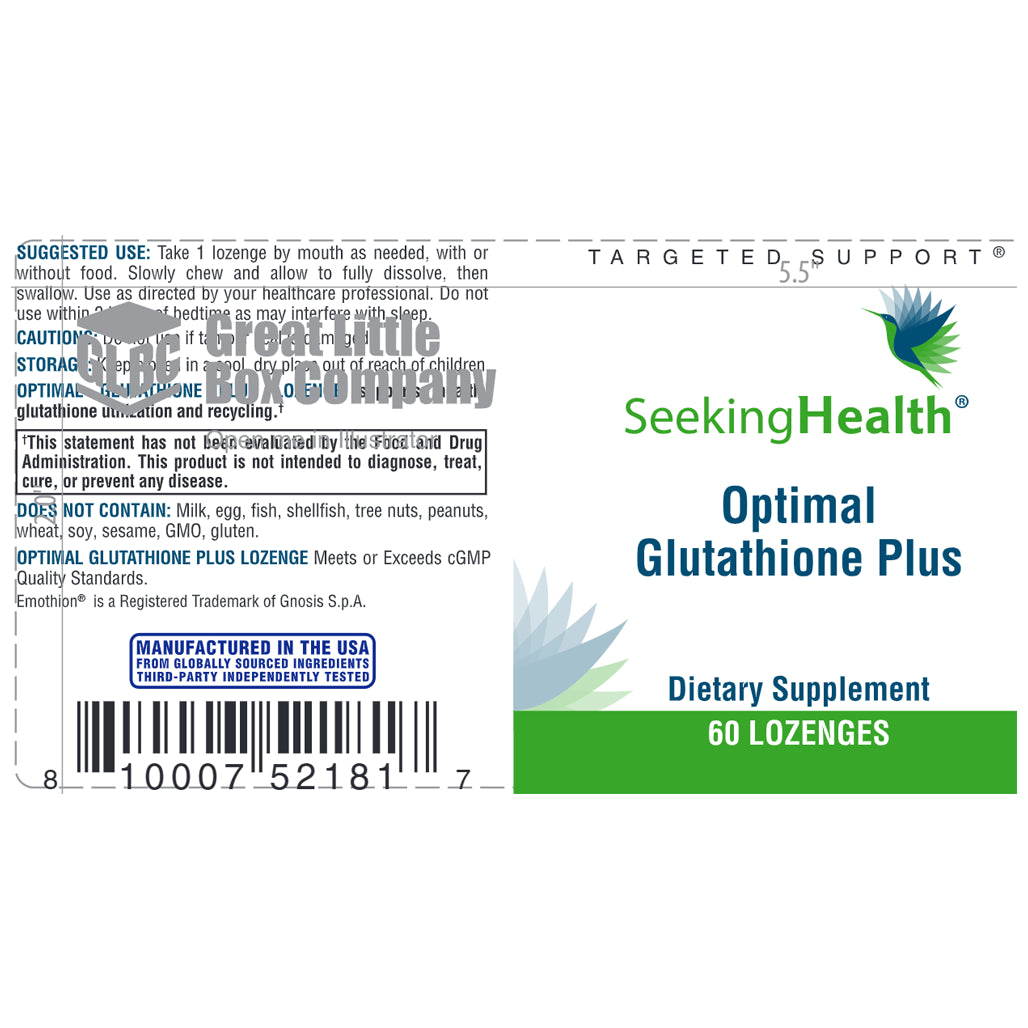 Optimal Glutathione Plus Lozenge by Seeking Health at Nutriessential.com