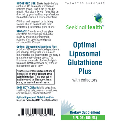 Optimal Liposomal Glutathione Plus Seeking Health