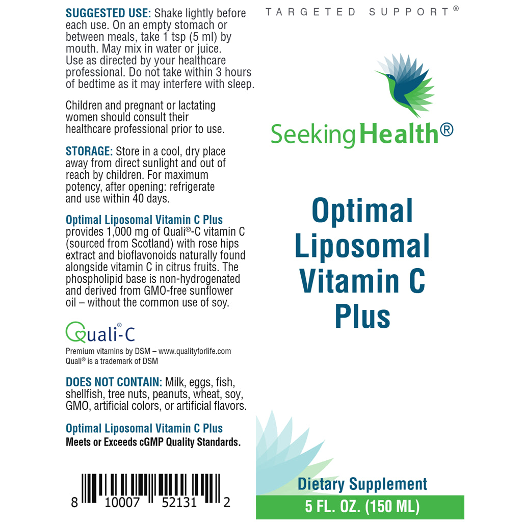 Optimal Liposomal Vitamin C Plus Seeking Health