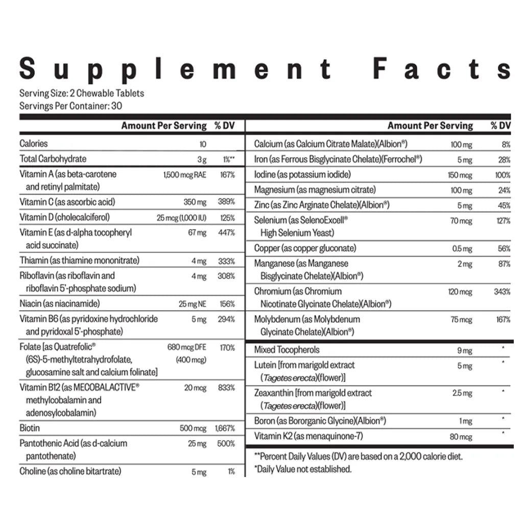 Optimal Multivitamin Chewable Seeking Health