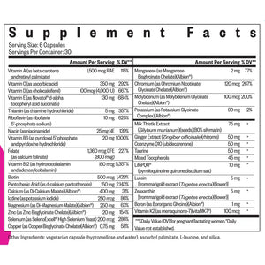 Seeking Health Optimal Prenatal Methyl-Free supplement ingredients and nutrition facts for expecting mothers