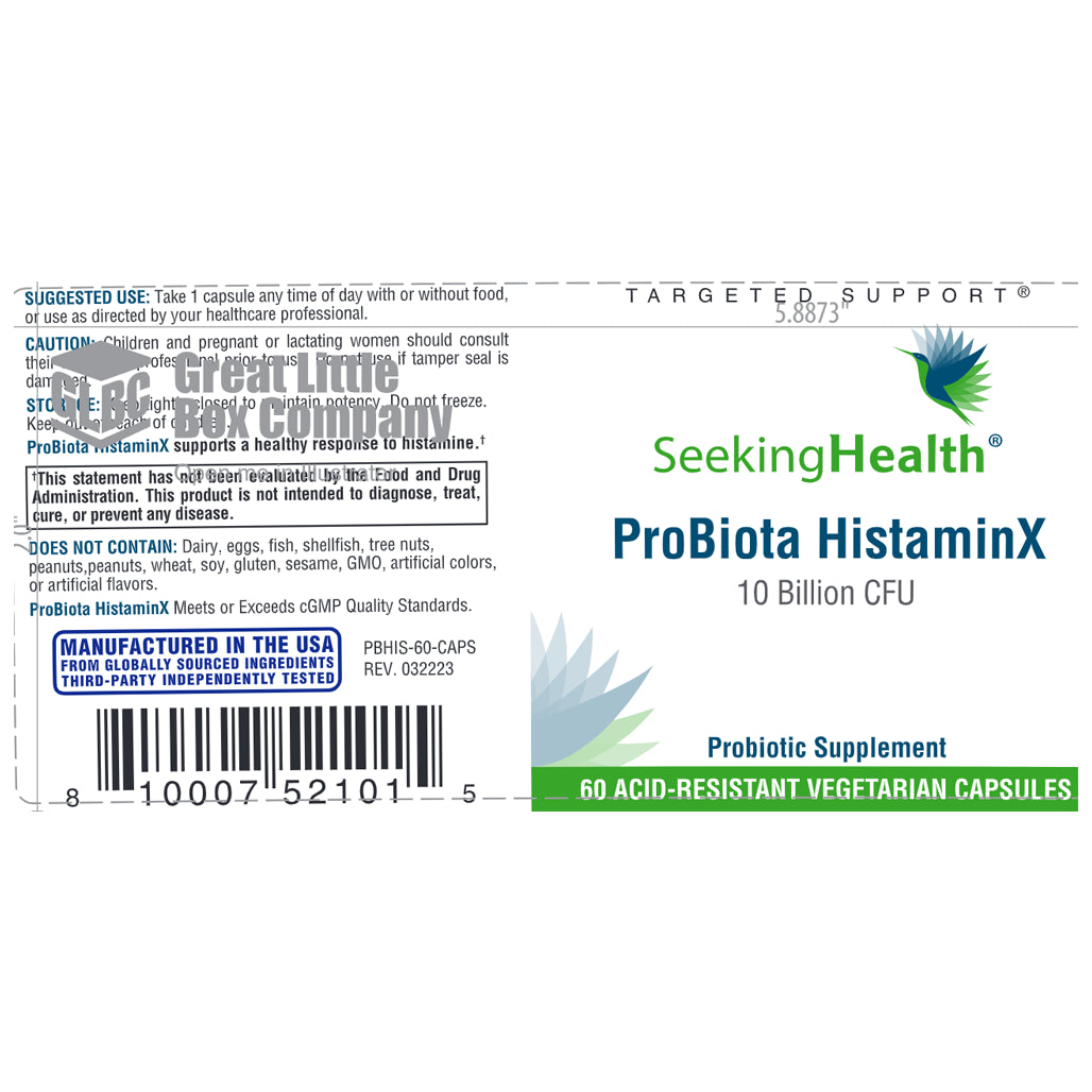 ProBiota HistaminX by Seeking Health - Probiotic Supplement