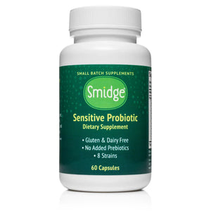 Smidge Sensitive Probiotic - 60 Capsules | Digestive Health 8 Strains