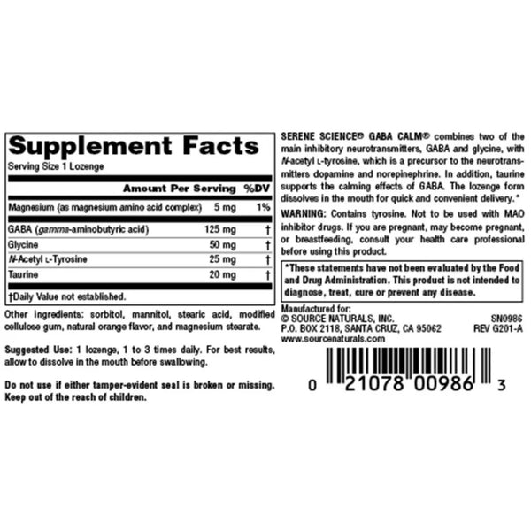 Serene Science® GABA Calm® Orange Source Naturals