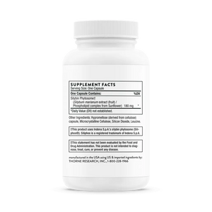 Thorne Siliphos 90 vegcaps supplement facts