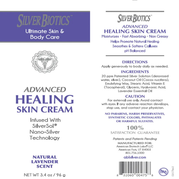 Silver Biotics Skin Cream Lavender American Biotech Labs