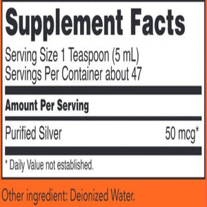 Silver Sol Solution Buy Now for Silver Sol, 8 oz | Deionized Water | NOW