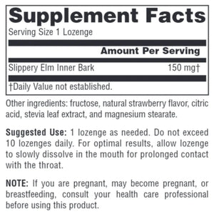Slippery Elm Strawberry Lozenges Source Naturals