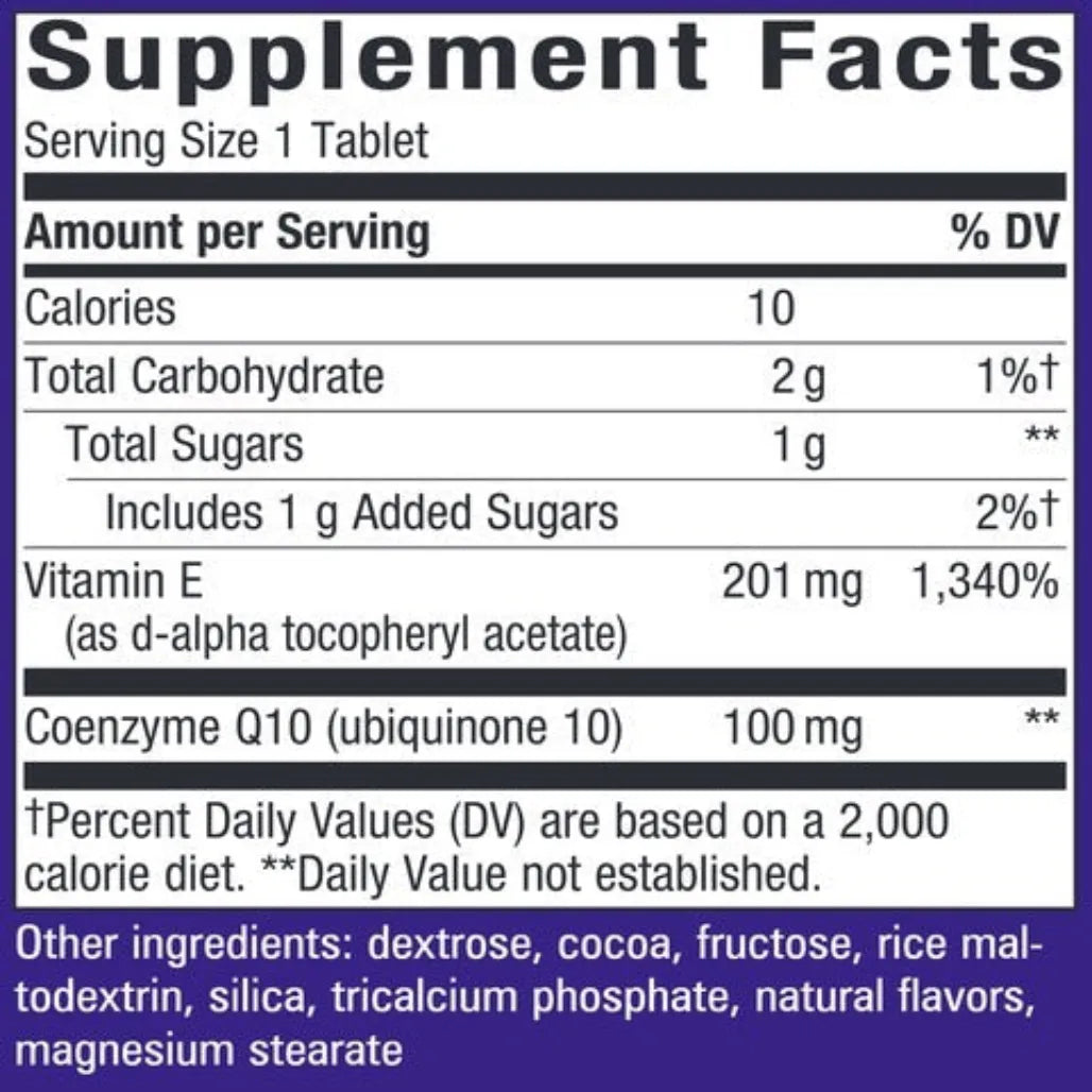 Smart Q10 CoQ10 Chocolate 100 mg Natures way