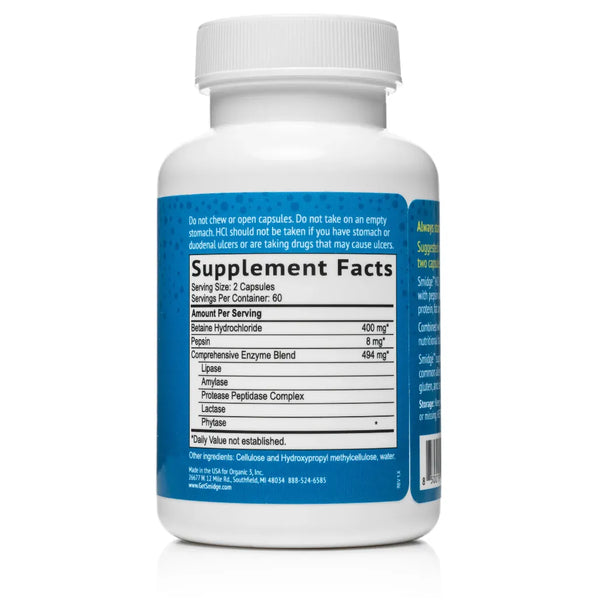  Smidge Smidge HCl+Enzymes Supplement Ingredients - Hydrochloride, Pepsin