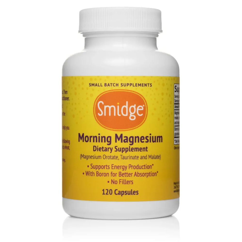 Smidge Morning Magnesium - 120 Capsules | Provide Energy and Alertness