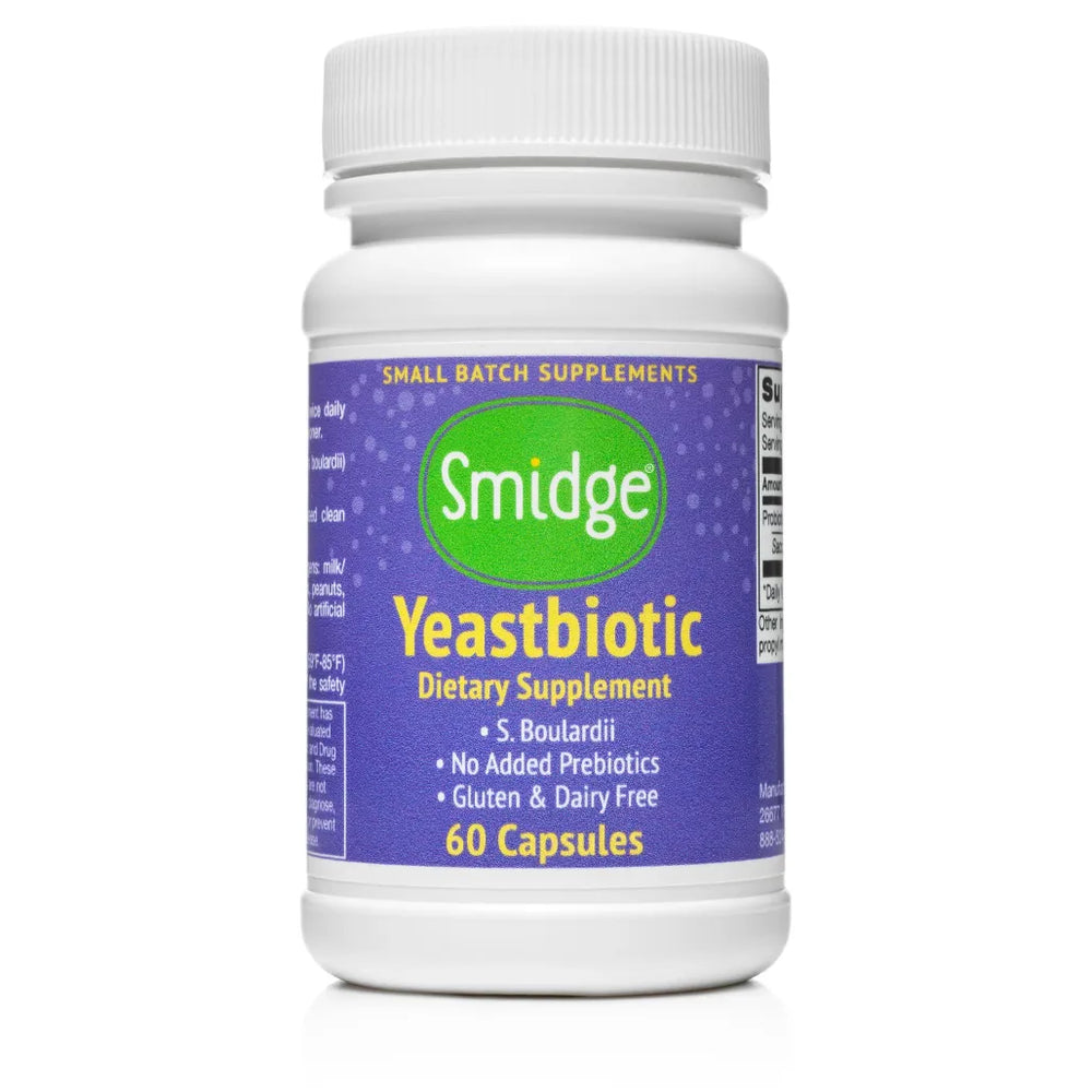 Smidge Yeastbiotic Probiotic Gut Health - 60 Capsules | Support Your Immune