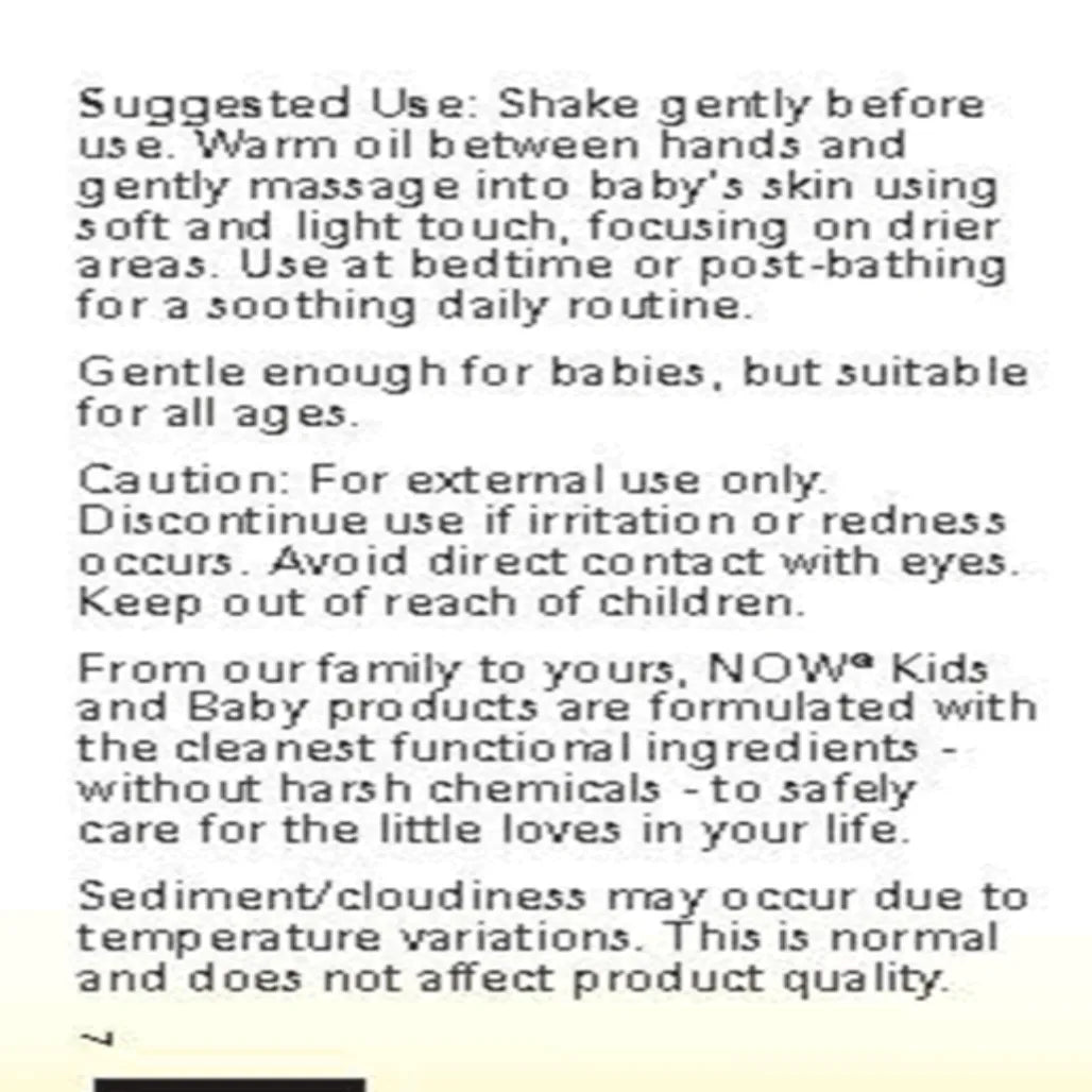 Soothing Baby Oil Fragrance Free 4oz Now