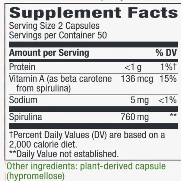 Spirulina 380 mg Natures way