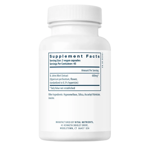 Ingredients of St. John's Wort Dietary Supplement - St. John’s Wort Extract 600mg