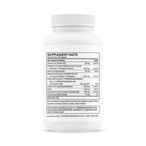 Thorne Stress B-Complex 60 caps supplement facts