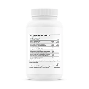 Thorne Stress Balance 60 vegcaps supplement facts