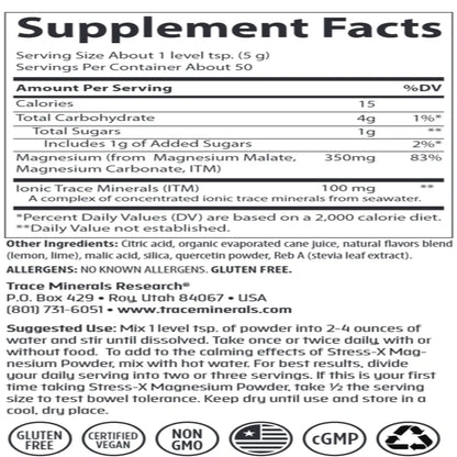 Stress-X Magnesium Lemon-Lime Trace Minerals Research