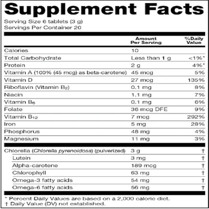 Sun Chlorella 500mg 120tab Sun Chlorella USA