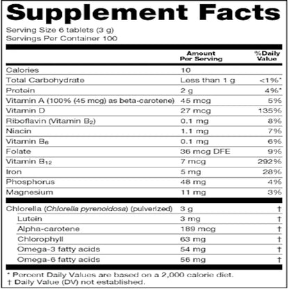 Sun Chlorella 500mg 300tab Sun Chlorella USA