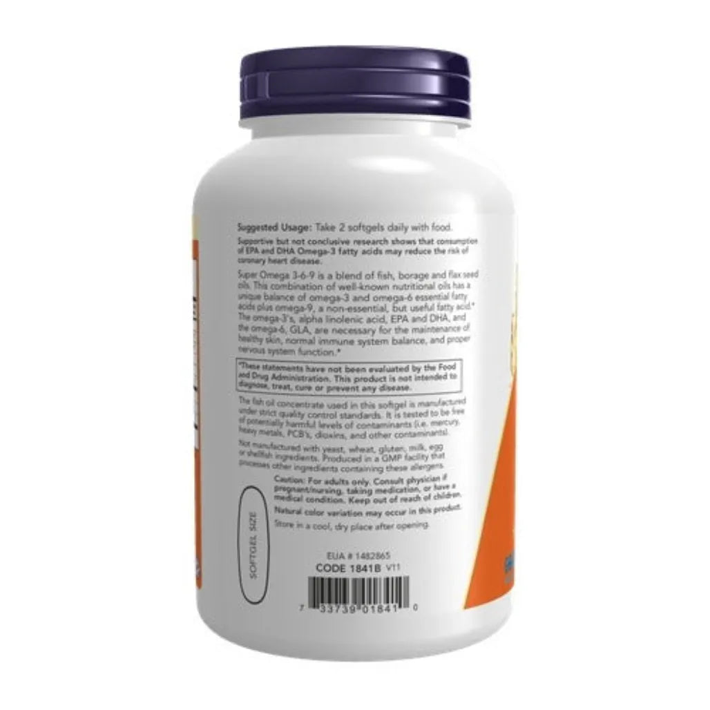 Super Omega 3-6-9 1200 mg softgels NOW