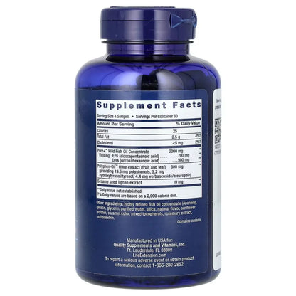 Super Omega-3 EPA/DHA 240 softgels Life Extension