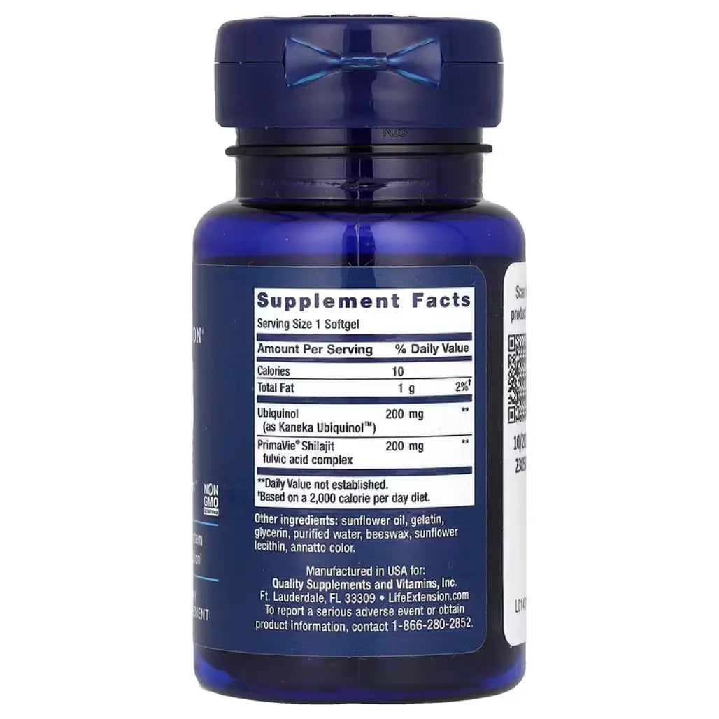 Super Ubiquinol CoQ10 Mitochondrial Support 200mg Life Extension