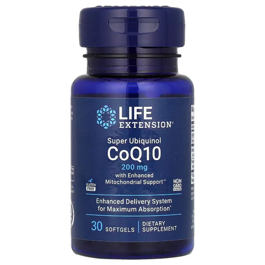 Super Ubiquinol CoQ10 Mitochondrial Support 200mg Life Extension