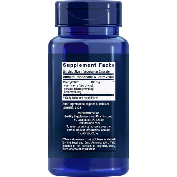 Tart Cherry Extract w/Standardized Cherry/Pure by Life Extension