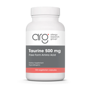 Allergy Research Group Taurine 500 mg vegcaps label