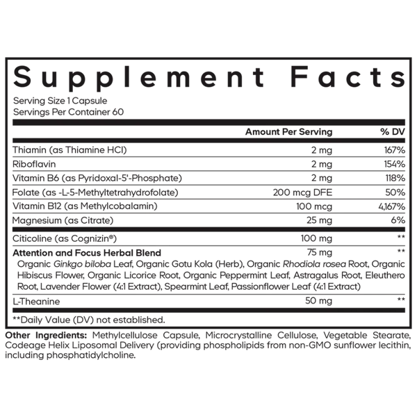 Teen Brain Focus Vitamins+
Codeage