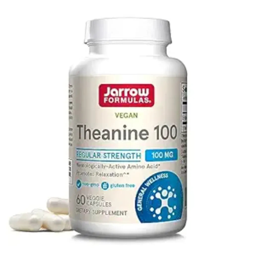 Theanine 100 mg by Jarrow Formulas - 60 Capsules | Regular Strength