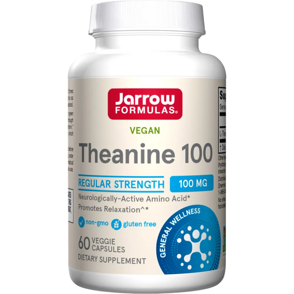 Theanine 100 mg by Jarrow Formulas - 60 Capsules | Regular Strength